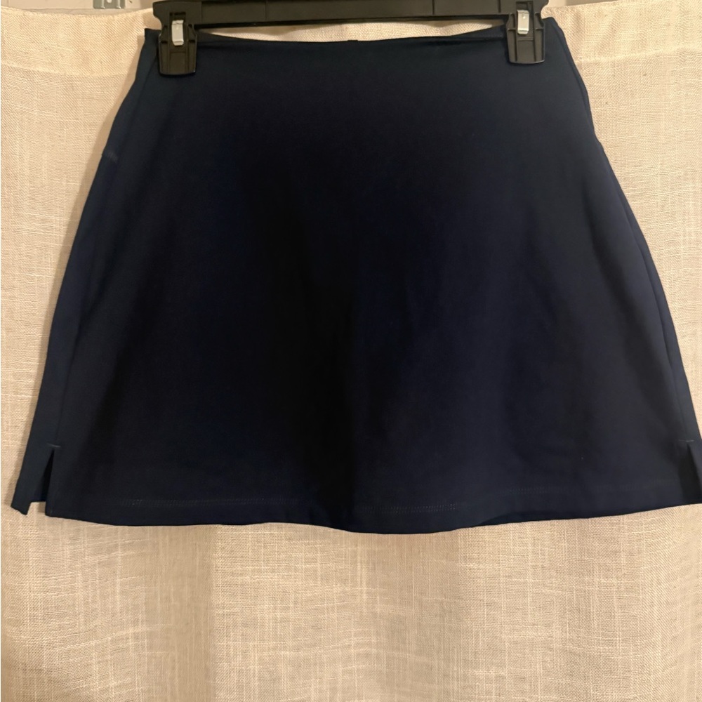 Girlfriend Collective Navy Mini Skirt